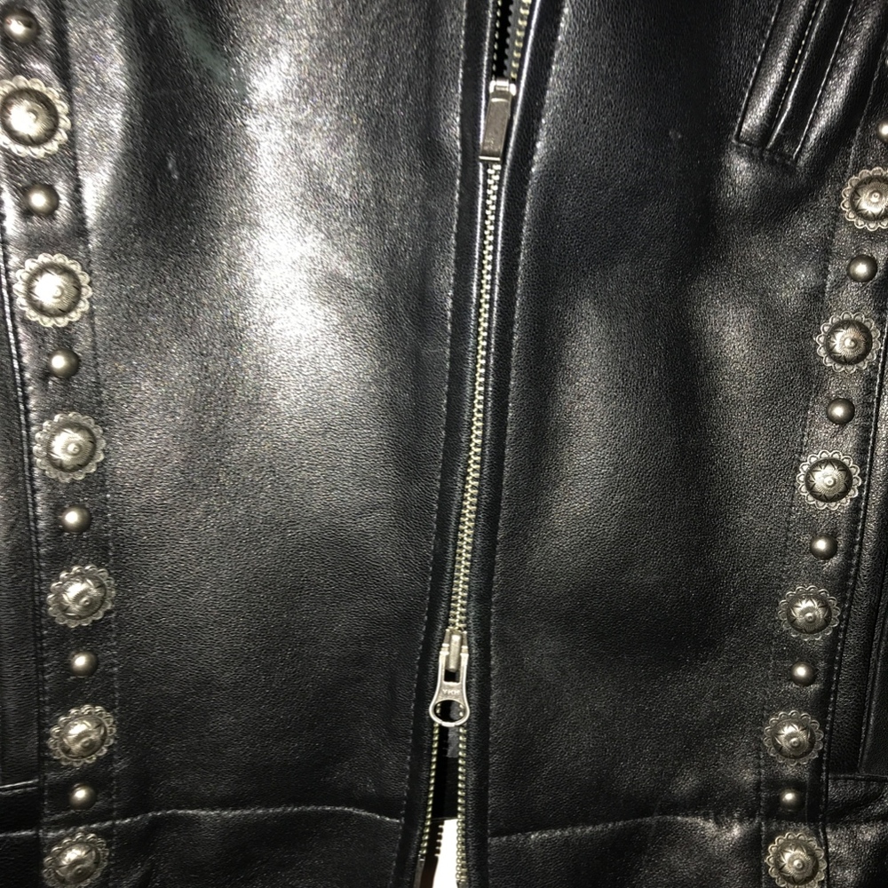 CRIPPLE CREEK Designer Studded Leather Jacket - Picture 3 of 8
